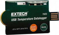 Extech - Temperature Recorders Type: Temperature Recorder Recording Time: Selectable data sampling rate: 2sec, 5sec, 10sec, 30sec, 1min, 5min, 10min, 30min, 1hour, 2hour, 3hour, 6hour, 12hour, 24hour - Eagle Tool & Supply