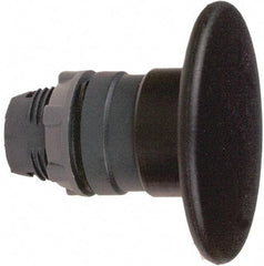 Schneider Electric - 22mm Mount Hole, Extended Mushroom Head, Pushbutton Switch Only - Round, Black Pushbutton, Nonilluminated, Momentary (MO) - Eagle Tool & Supply