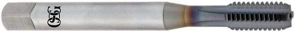 OSG - 3/4-10 UNC 2B/3B 5 Flute TiCN Finish Powdered Metal Straight Flute Machine Tap - Bottoming, Right Hand Thread, 2" Thread Length, H5 Limit, Oversize, Through Coolant - Exact Industrial Supply