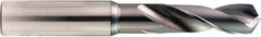 OSG - 17.7mm 130° Spiral Flute Powdered Metal Screw Machine Drill Bit - V Finish, Right Hand Cut, 62mm Flute Length, 128mm OAL, Standard Point, Straight Shank - Eagle Tool & Supply