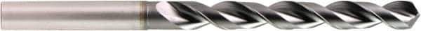 OSG - 25.5mm 120° Powdered Metal Jobber Drill - V Finish, Right Hand Cut, Spiral Flute, Straight Shank, 225mm OAL, Standard Point - Eagle Tool & Supply