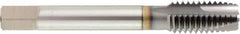 OSG - M14x1.50 Metric Fine 5 Flute TiCN Finish Powdered Metal Straight Flute Machine Tap - Bottoming, Right Hand Thread, 3-19/32" OAL, 1-21/32" Thread Length, D7 Limit, Oversize - Exact Industrial Supply