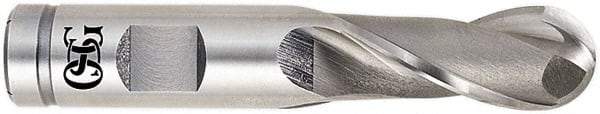 OSG - 3/4" Diam, 1-5/8" LOC, 2 Flute Powdered Metal Ball End Mill - Uncoated, Single End, 3-7/8" OAL, 3/4" Shank Diam, Spiral Flute - Eagle Tool & Supply