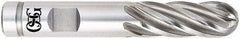 OSG - 5/8" Diam, 1-5/8" LOC, 4 Flute Powdered Metal Ball End Mill - Uncoated, Single End, 3-3/4" OAL, 5/8" Shank Diam, Spiral Flute - Eagle Tool & Supply