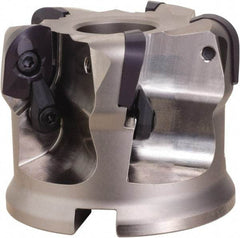 OSG - 6 Inserts, 4.921" Cutter Diam, 0.118" Max Depth of Cut, Indexable High-Feed Face Mill - 1.575" Arbor Hole Diam, 2.48" High, DFR20R125M40.0-06 Toolholder, ADMT20.. Inserts, Series PHOENIX-PDR - Eagle Tool & Supply