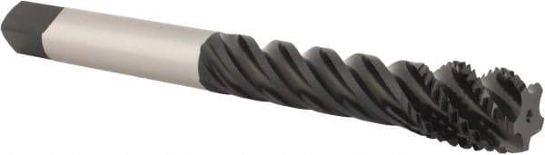 OSG - M24x3.00 Metric Coarse 5 Flute Modified Bottoming Spiral Flute Tap - Vanadium High Speed Steel, Oxide Finish, Right Hand Flute, Right Hand Thread, D9, Series 13117 - Eagle Tool & Supply