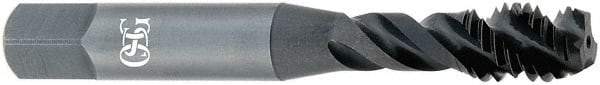 OSG - 7/16-14 UNC 3 Flute Modified Bottoming Spiral Flute Tap - Vanadium High Speed Steel, Bright Finish, 3-5/32" OAL, Right Hand Flute, Right Hand Thread, H5, Series 290 - Eagle Tool & Supply