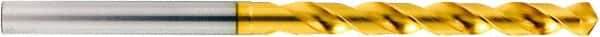OSG - 7.9mm 120° Vanadium High Speed Steel Jobber Drill - TiAlN Finish, Right Hand Cut, Spiral Flute, Straight Shank, 119mm OAL, Standard Point - Eagle Tool & Supply
