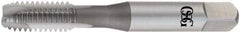 OSG - #10-32 UNF, 2 Flute, Oxide Finish, High Speed Steel Spiral Point Tap - Plug Chamfer, Right Hand Thread, 2-3/8" OAL, 7/8" Thread Length, 0.194" Shank Diam, Series 105H - Exact Industrial Supply