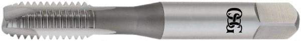 OSG - 5/8-11 UNC, 3 Flute, Oxide Finish, High Speed Steel Spiral Point Tap - Plug Chamfer, Right Hand Thread, 3-13/16" OAL, 1-13/16" Thread Length, 0.48" Shank Diam, Series 105H - Exact Industrial Supply