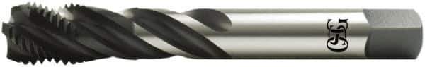 OSG - M16x2.00 Metric Coarse 4 Flute Modified Bottoming Spiral Flute Tap - Vanadium High Speed Steel, Oxide Finish, Right Hand Flute, Right Hand Thread, D17, Series 13117 - Eagle Tool & Supply