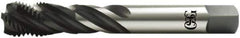 OSG - M20x2.50 Metric Coarse 4 Flute Modified Bottoming Spiral Flute Tap - Vanadium High Speed Steel, Oxide Finish, Right Hand Flute, Right Hand Thread, D18, Series 13117 - Eagle Tool & Supply