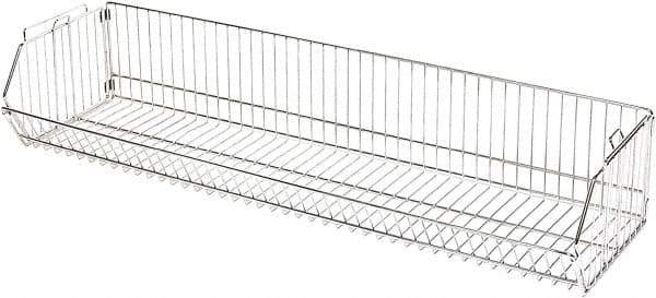 Quantum Storage - 20" Wide, Open Shelving Accessory/Component - Chrome, Chrome Finish, 36" Long, Use with Wire Shelving Units - Eagle Tool & Supply