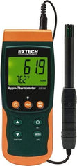 Extech - 32 to 122°F, 5 to 95% Humidity Range, Thermo-Hygrometer - 3% Relative Humidity Accuracy - Eagle Tool & Supply