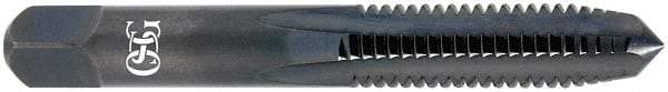 OSG - 9/16-18 UNF 4 Flute TiCN Finish High Speed Steel Straight Flute Standard Hand Tap - Plug, Right Hand Thread, 3-19/32" OAL, 1-21/32" Thread Length, H3 Limit, Oversize - Exact Industrial Supply