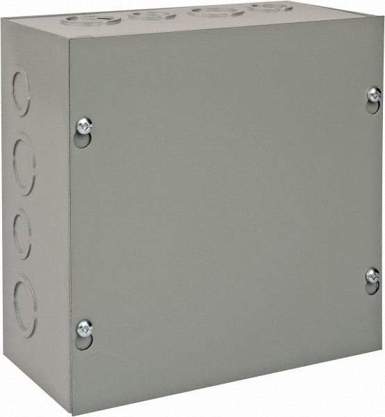 nVent Hoffman - Steel Junction Box Enclosure Screw Flat Cover - NEMA 1, 8" Wide x 8" High x 4" Deep - Eagle Tool & Supply