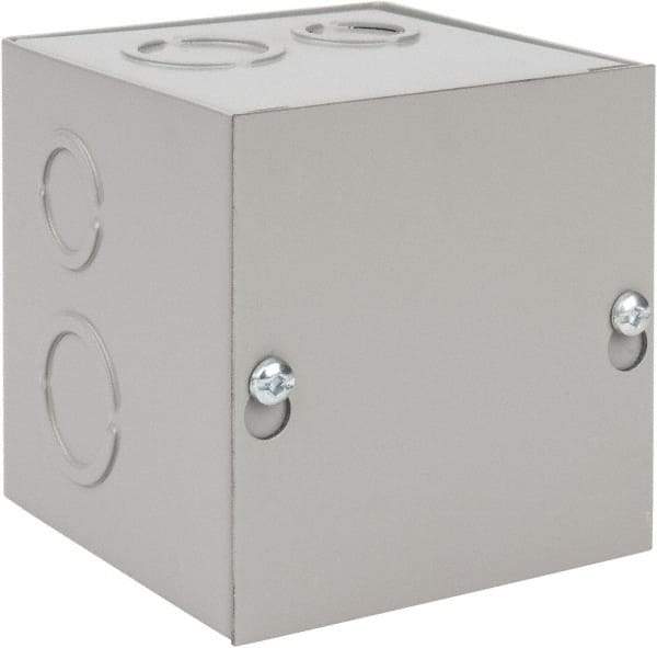 nVent Hoffman - Steel Junction Box Enclosure Screw Flat Cover - NEMA 1, 4" Wide x 4" High x 4" Deep - Eagle Tool & Supply