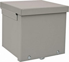 nVent Hoffman - Steel Junction Box Enclosure Screw Flat Cover - NEMA 3R, 6" Wide x 6" High x 6" Deep - Eagle Tool & Supply