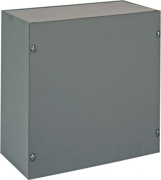 nVent Hoffman - Steel Junction Box Enclosure Screw Flat Cover - NEMA 1, 12" Wide x 12" High x 6" Deep - Eagle Tool & Supply