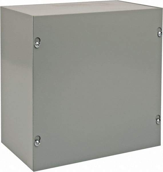 nVent Hoffman - Steel Junction Box Enclosure Screw Flat Cover - NEMA 1, 10" Wide x 10" High x 6" Deep - Eagle Tool & Supply