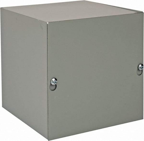 nVent Hoffman - Steel Junction Box Enclosure Screw Flat Cover - NEMA 1, 6" Wide x 6" High x 6" Deep - Eagle Tool & Supply