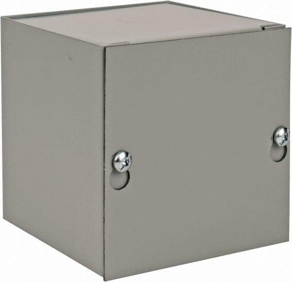 nVent Hoffman - Steel Junction Box Enclosure Screw Flat Cover - NEMA 1, 4" Wide x 4" High x 4" Deep - Eagle Tool & Supply