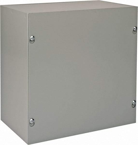 nVent Hoffman - Steel Junction Box Enclosure Screw Flat Cover - NEMA 1, 10" Wide x 10" High x 6" Deep - Eagle Tool & Supply