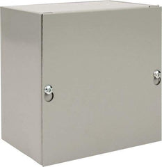 nVent Hoffman - Steel Junction Box Enclosure Screw Flat Cover - NEMA 1, 6" Wide x 6" High x 4" Deep - Eagle Tool & Supply