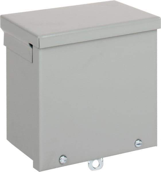 nVent Hoffman - Steel Junction Box Enclosure Screw Flat Cover - NEMA 3R, 6" Wide x 6" High x 4" Deep - Eagle Tool & Supply