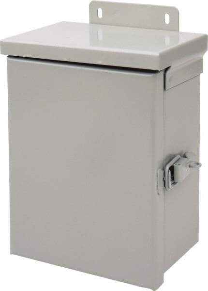 nVent Hoffman - Steel Standard Enclosure Hinge Flat Cover - NEMA 3R, 6" Wide x 8" High x 4" Deep, Watertight - Eagle Tool & Supply