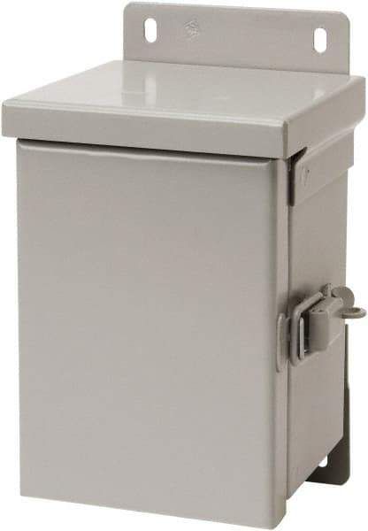 nVent Hoffman - Steel Standard Enclosure Hinge Flat Cover - NEMA 3R, 12" Wide x 12" High x 6" Deep, Watertight - Eagle Tool & Supply