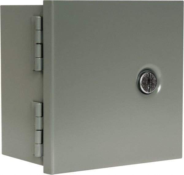 nVent Hoffman - Steel Junction Box Enclosure Hinge Flat Cover - NEMA 1, 6" Wide x 6" High x 4" Deep - Eagle Tool & Supply