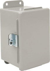 nVent Hoffman - Steel Junction Box Enclosure Hinge Flat Cover - NEMA 12, 13, 4" Wide x 6" High x 4" Deep - Eagle Tool & Supply