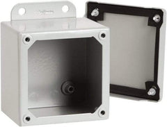 nVent Hoffman - Steel Junction Box Enclosure Screw Flat Cover - NEMA 12, 13, 6" Wide x 6" High x 4" Deep - Eagle Tool & Supply