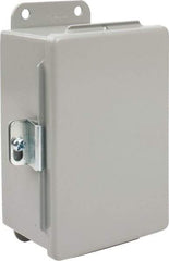 nVent Hoffman - Steel Junction Box Enclosure Hinge Flat Cover - NEMA 12, 13, 4" Wide x 6" High x 3" Deep - Eagle Tool & Supply