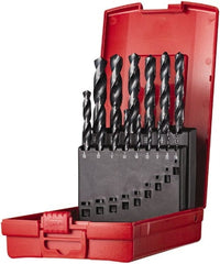 DORMER - 1/16 to 1/2", 118° Point, Oxide Finish, High Speed Steel Jobber Length Drill Bit Set - Eagle Tool & Supply