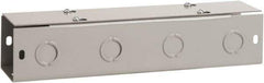 nVent Hoffman - 6" High x 6" Wide x 36" Long, Screw Mount Solid Wall Wire Duct - Gray, 11 Knockouts, Flat Cover, Steel - Eagle Tool & Supply