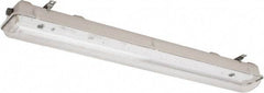 Cooper Lighting - 32 Watt, Fluorescent Hazardous Location Light Fixture - Corrosion, Dust, Heat, Moisture & Weather Resistant, Fiberglass Housing, 48" Long x 6-15/16" Wide x 4-7/8" High - Eagle Tool & Supply