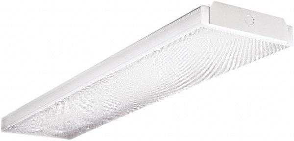 Cooper Lighting - 2 Lamp, 4 Ft. Long, 32 Watt, Surface Mounted, Fluorescent Lamp Wraparound Light Fixture - 120-277 Volt, Electronic Ballast - Eagle Tool & Supply