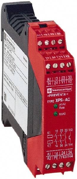 Square D - 24 Volt, 2.5 VA Power Rating, Standard Electromechanical & Solid State Screw Clamp General Purpose Relay - 6 Amp at 24 VAC/VDC, 1NC (Auxiliary) & 3NO - Eagle Tool & Supply