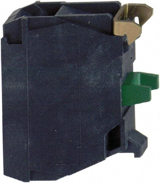 Square D - Multiple Amp Levels, Electrical Switch Contact Block - 120 VAC, 125 VDC, 240 VAC, 250 VDC, and 600 VAC/VDC, Screw Terminal, 22mm Hole, For Use with XB4, XB5 - Eagle Tool & Supply