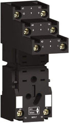 Square D - 8 Pins, 250 Volt, 5 and 12 Amp, DPDT, Ice Cube Relay Socket - DIN Rail Mount, Screw Panel Mount, Screw Terminal - Eagle Tool & Supply