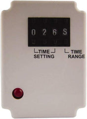 Square D - 8 Pin, 999 hr Delay, Multiple Range DPDT Time Delay Relay - 10 Contact Amp, 110 VDC & 120 VAC - Eagle Tool & Supply