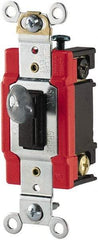 Cooper Wiring Devices - 1 Pole, 120 to 277 VAC, 20 Amp, Specification Grade, Key Lock, Wall and Dimmer Light Switch - 1.31 Inch Wide - Eagle Tool & Supply