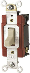 Cooper Wiring Devices - 3 Pole, 120 to 277 VAC, 20 Amp, Specification Grade, Toggle, Wall and Dimmer Light Switch - 1.31 Inch Wide - Eagle Tool & Supply