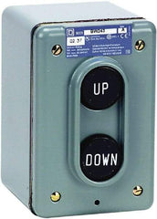 Schneider Electric - 2 Operator, Pushbutton Pendant Control Station - Up-Down (Legend), Maintained Switch, 2NO Contact, NEMA 4 - Eagle Tool & Supply