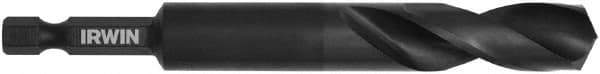 Irwin - 1/2" 135° High Speed Steel Jobber Drill - Oxide Finish, Right Hand Cut, Spiral Flute, 6" OAL - Eagle Tool & Supply