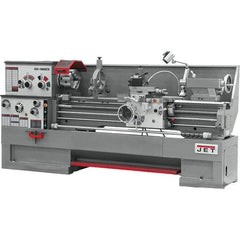 Jet - 18" Swing, 60" Between Centers, 230/460 Volt, Triple Phase Engine Lathe - 5MT Taper, 7-1/2 hp, 25 to 1,800 RPM, 3-1/8" Bore Diam - Eagle Tool & Supply