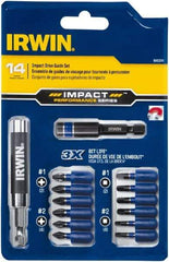 Irwin - 14 Piece, Phillips, Square Handle, Drive Set - #1, #2 - Eagle Tool & Supply