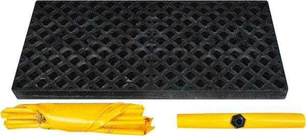 UltraTech - 66 Gal Sump, 3,000 Lb Capacity, 2 Drum, Polyethylene Spill Deck or Pallet - 54" Long x 25" Wide x 4" High, Low Profile, Inline Drum Configuration - Eagle Tool & Supply